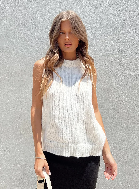 Instant Savings Goodburn Knit Vest Cream