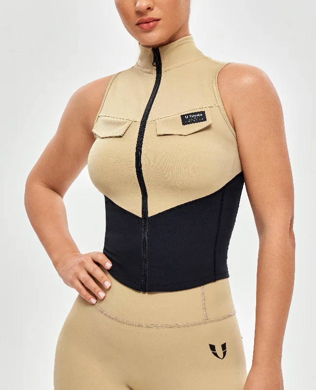 Weekend Discounts to Enjoy Army Abs Tank - Khaki Yellow and Black