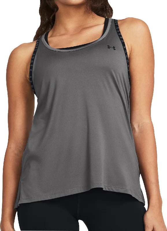 Weekend Deal Under Armour Knockout Womens Running Vest Tank Top - Grey