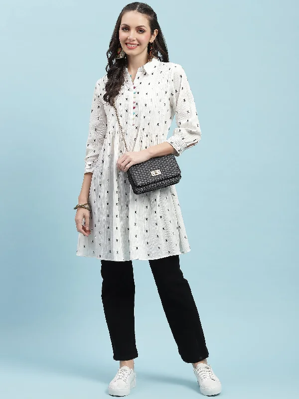 Buy Today Women White A-line Tunic
