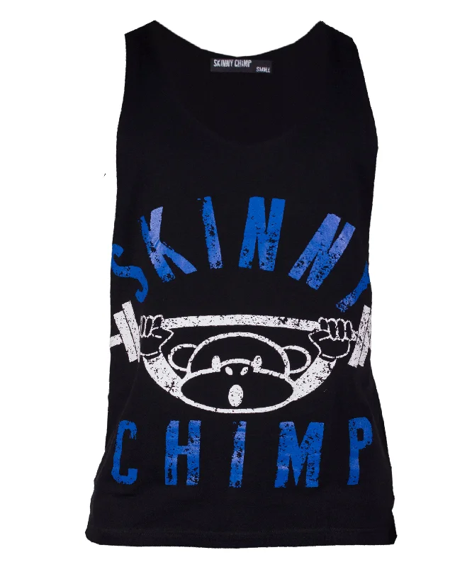 Clearance Sale Classic Raw Cut Unisex Gym Vest-Two Tone Blue