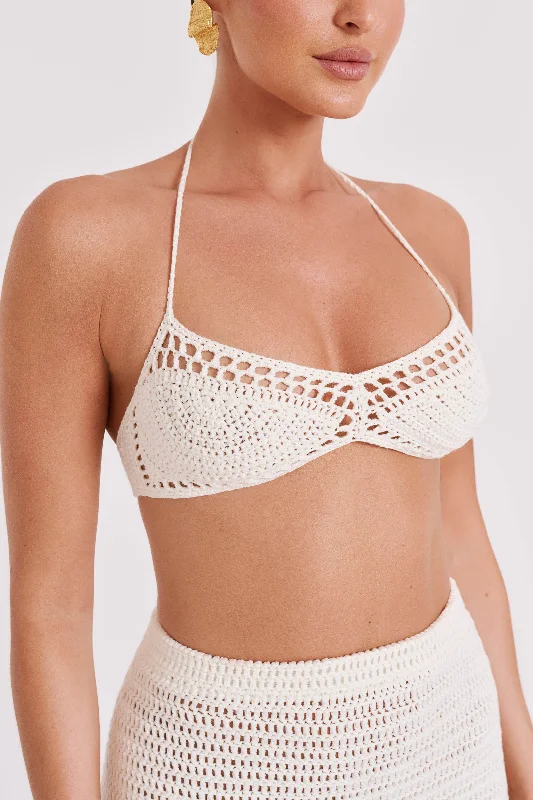Exclusive Savings Paris Crochet Bralette - Ivory