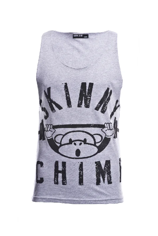 Stock Clearance Classic Raw Cut Unisex Gym Vest - Grey