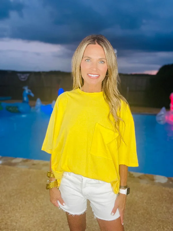 Crazy Deal POINT OF PRETTY TOP- SUNSHINE YELLOW