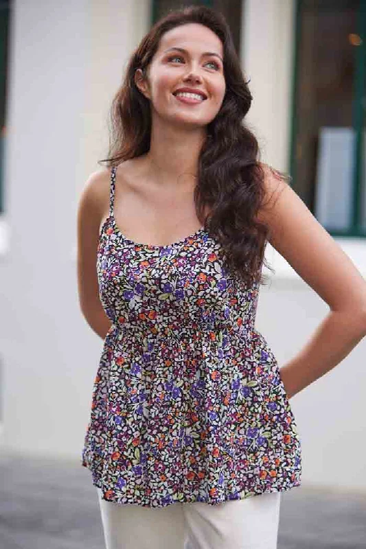 Limited Time Luna Singlet Black Floral