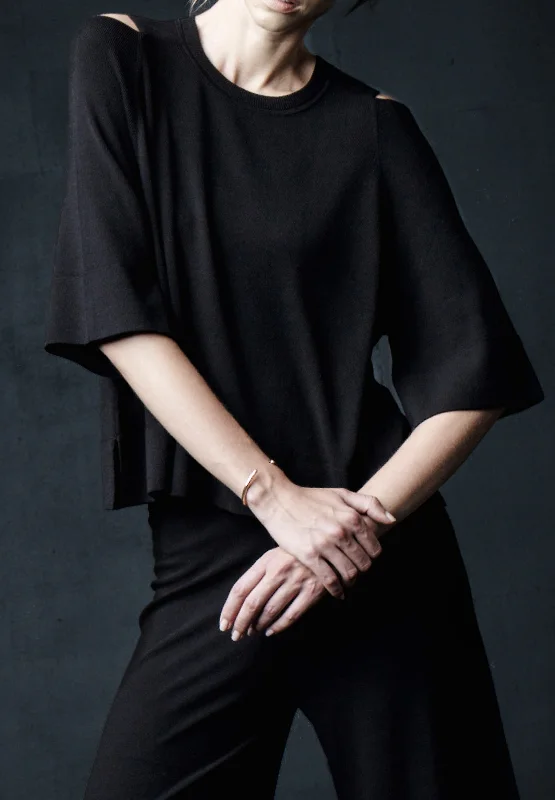 Closeout Sale Open Shoulder Top in Black