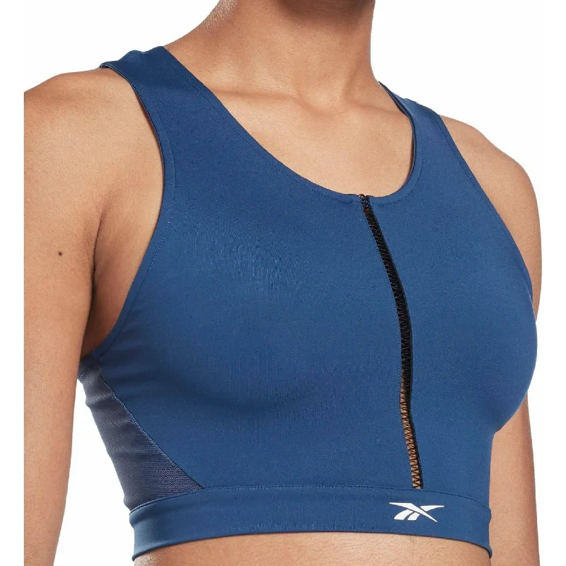 Quick Deals Reebok Lux Perform Womens Training Crop Top - Blue