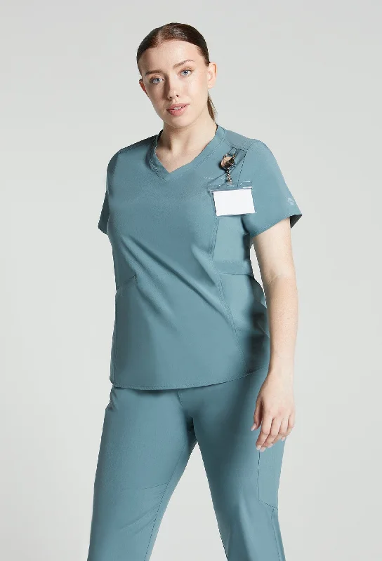 Weekend Savings Spectacle Emeline Zippered Pocket Scrub Top