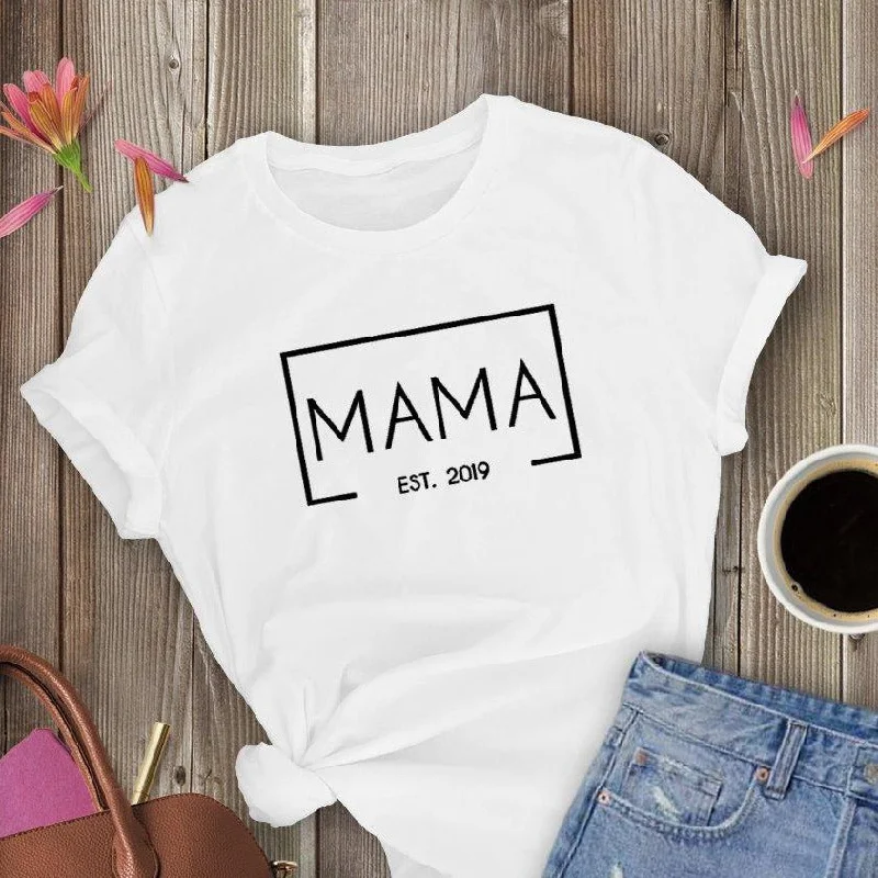 Personalised Mama Framed Established T-Shirt (MRK X)