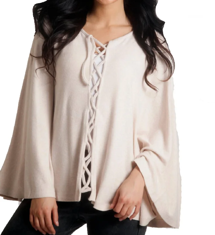 Weekend Deals That Amaze Jessica Kashmira Poncho In Beige