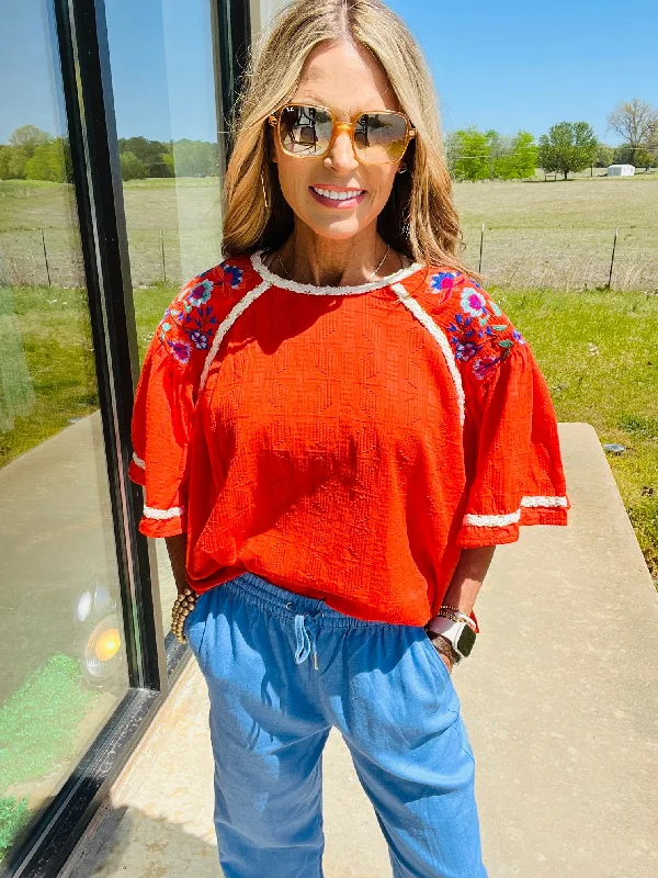 Hurry In BETTER IN POPPY RED TOP