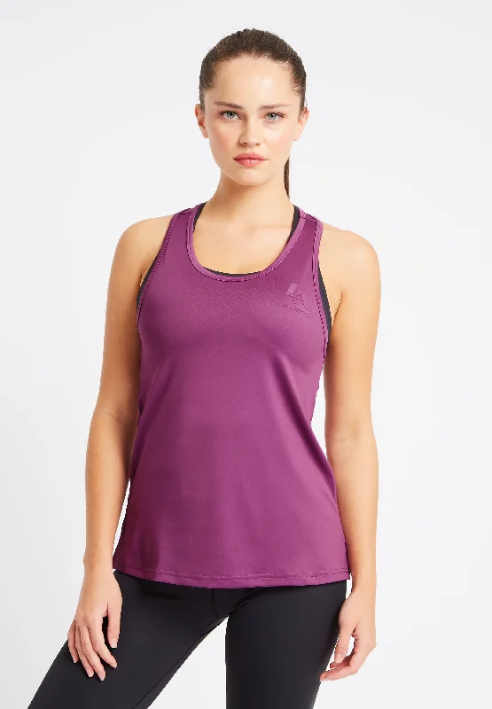 Price Fest Long Line Open back Vest Top-Purple