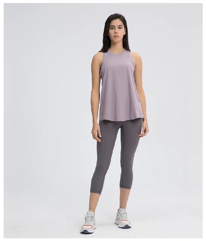 Weekend Offers That Tempt Purple Haze Tie Back Tank Top