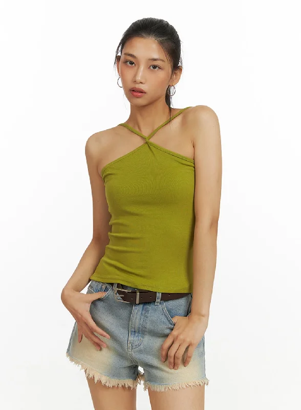 Today Only Twist Halter Sleeveless Top IU412