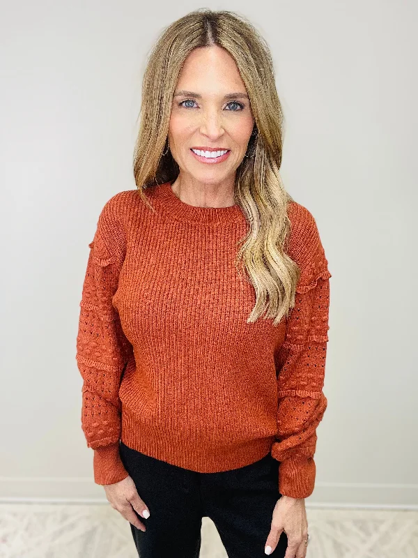 Instant Savings FALLING FOR FALL TOP DARK RUST--FLASH SALE
