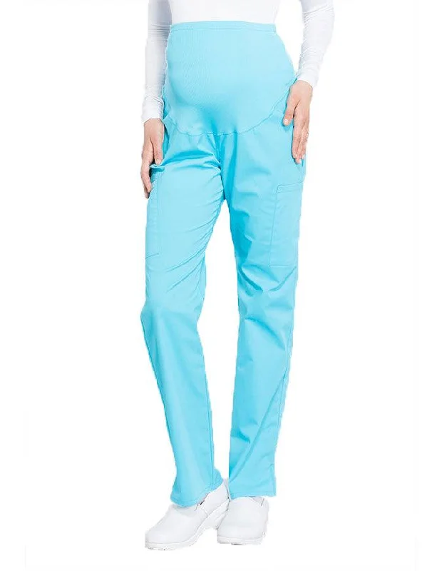 Great Bargains Cherokee Workwear Professionals Maternity Knit Waist Straight Leg Tall Pant
