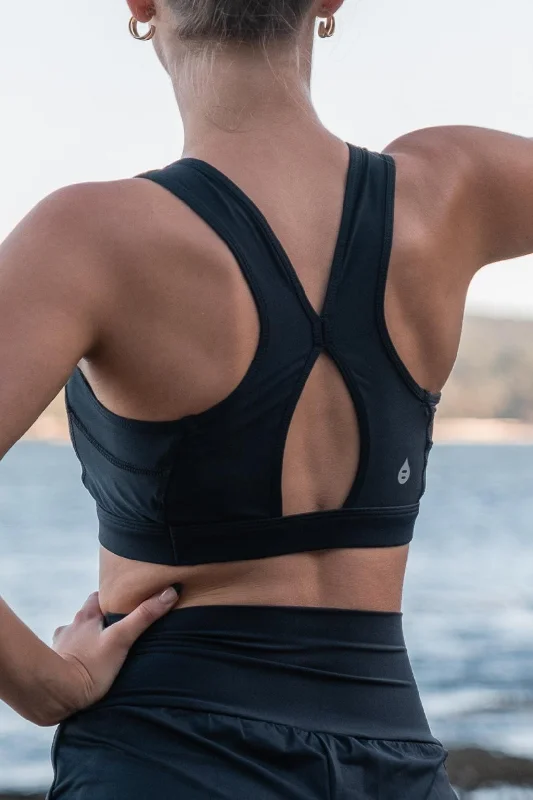 Limited Edition Keyhole Sports Bra - Black