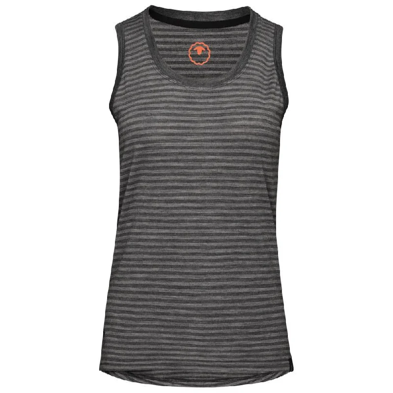 Stock Up Womens Merino 150 Vest (Mini Stripe Smoke/Charcoal)