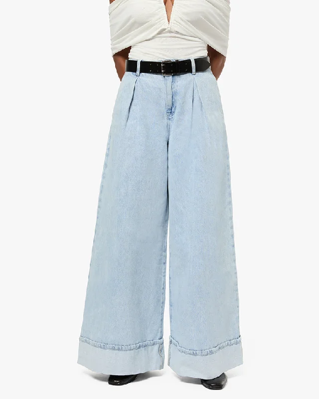 Savings Galore Pleated Wide Leg Jean