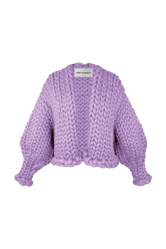 Weekend Offers That Shine Lilac Colossal Knit Cardigan