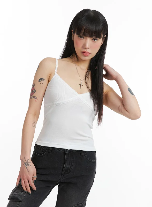 Super Deal Slim Fit Lace Cami Top IJ410