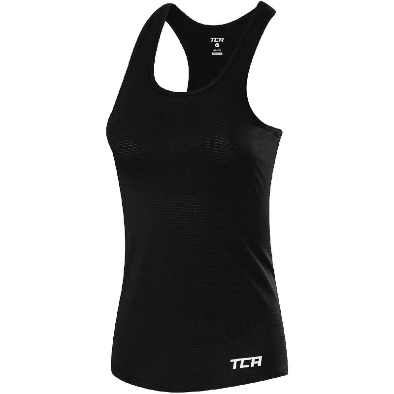 Don't Wait TCA Air Racerback Womens Training Vest Tank Top - Black
