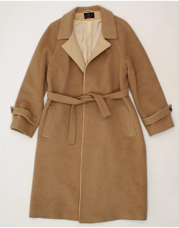 New Deals VINTAGE Womens Overcoat UK 16 Large Beige Cashmere