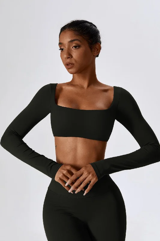 Can't Miss Haven Crop Top - Black