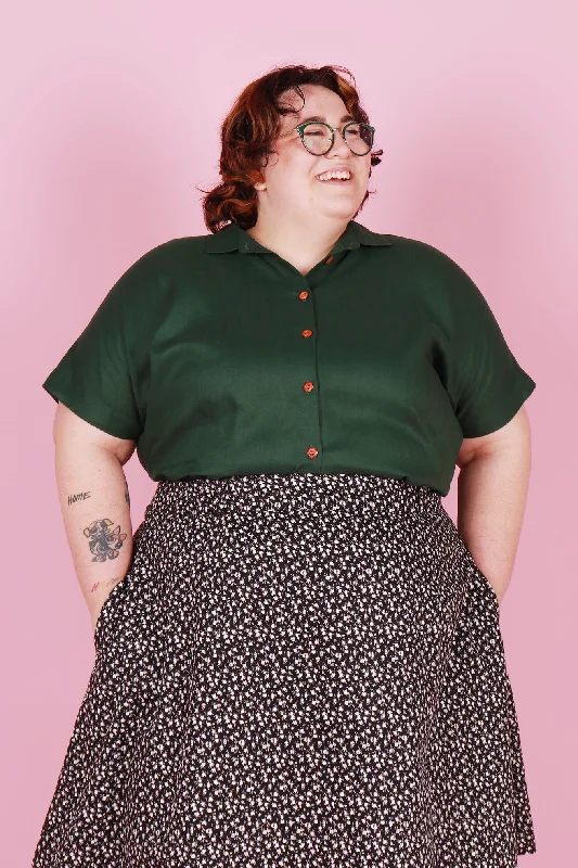 Extra Discount Emma Shirt Tendril Green Linen