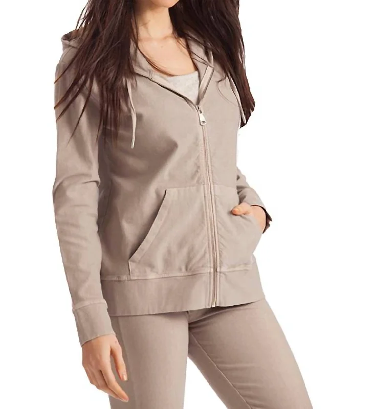 Weekend Price Cuts Galore Lauren Hooded Cardigan In Oatmeal