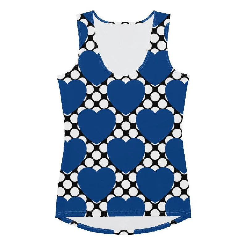Weekend Discounts You Deserve ELLIE LOVE DOT blue black - Tank Top