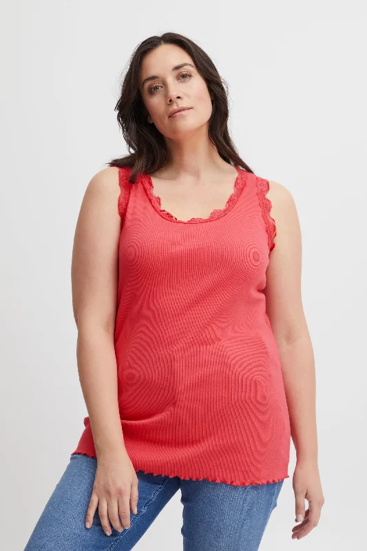 Quick Sale Fransa Plus Zamond Top in Pink