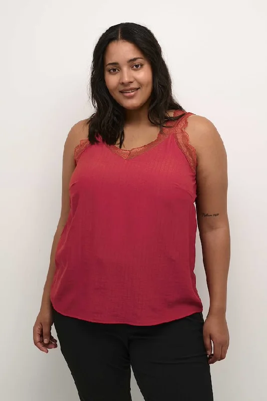 Midnight Madness Kaffe Curve Jakobine Vest Top in Red