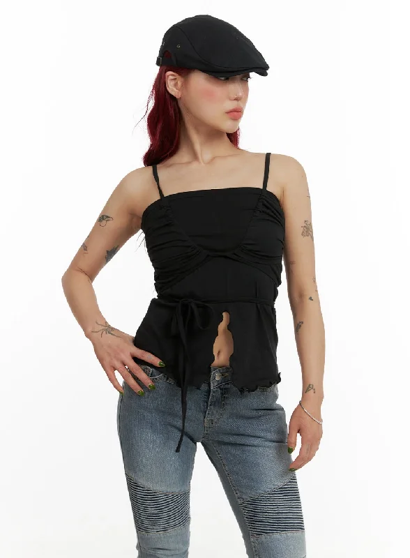 Price Meltdown Layered Ruffle Sleeveless Top CY430