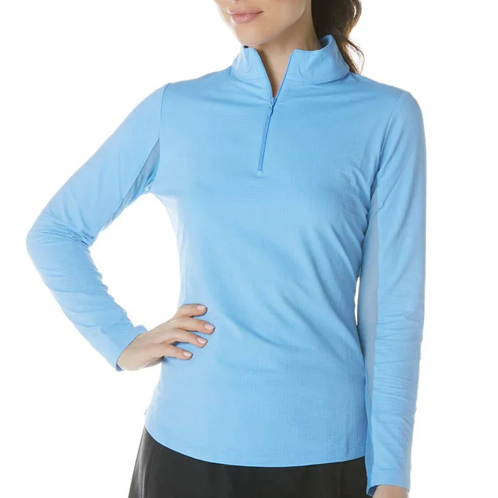 Online Only IBKUL Womens Long Sleeve Mock Solid Top - Peri