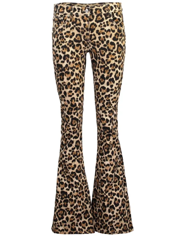 Year-End Clearance Print Flare Denim Jean
