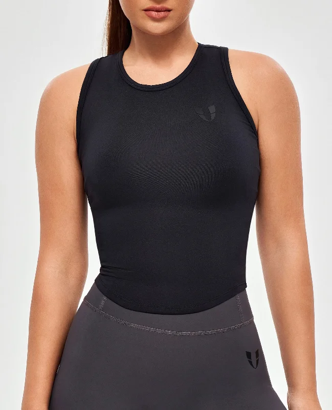 Weekend Specials You Can't Miss Round Neck Sports Tank - Black