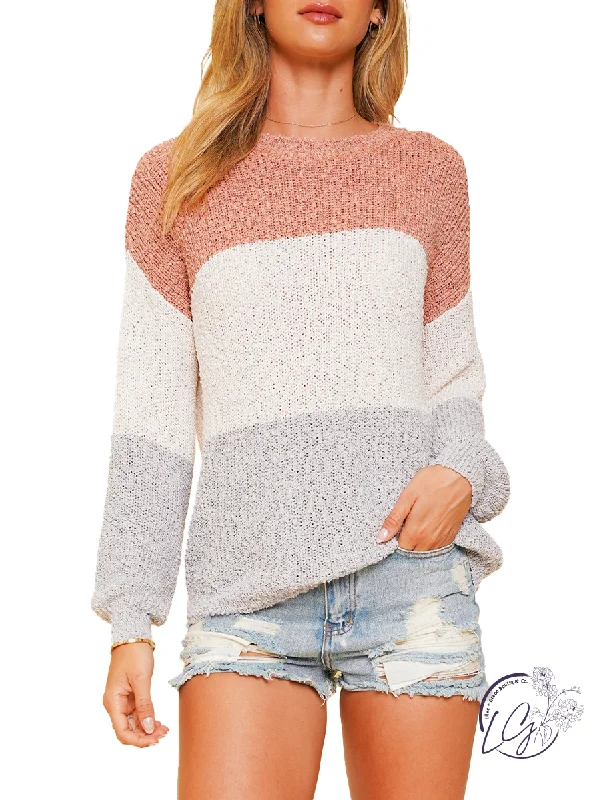 Can't Resist Changing Ways Color Block Sweater