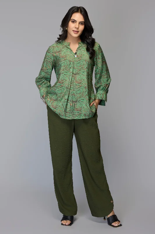 Extra Savings Elina Green Printed Top