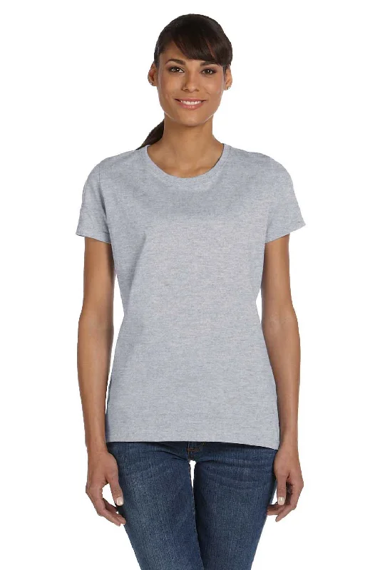 Epic Value Fruit Of The Loom Womens HD Jersey Short Sleeve Crewneck T-Shirt - Heather Grey - Closeout