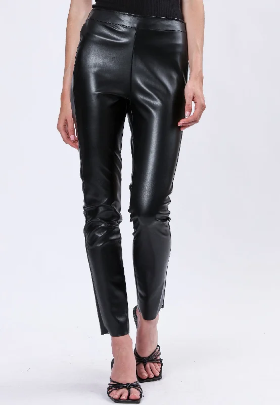 Low Prices FINAL BLACK LEATHER LOOK LEGGINGS