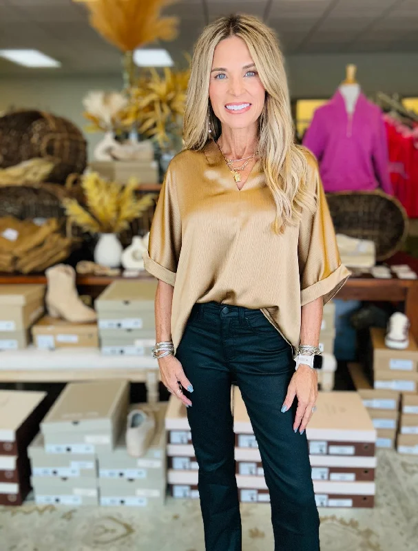 Grand Opening Sale GILDED GLAMOUR TOP-GOLD