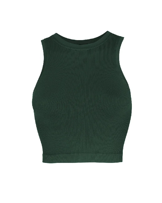 Steals and Deals LUMINOUS Ribbed Vest | Dark Green