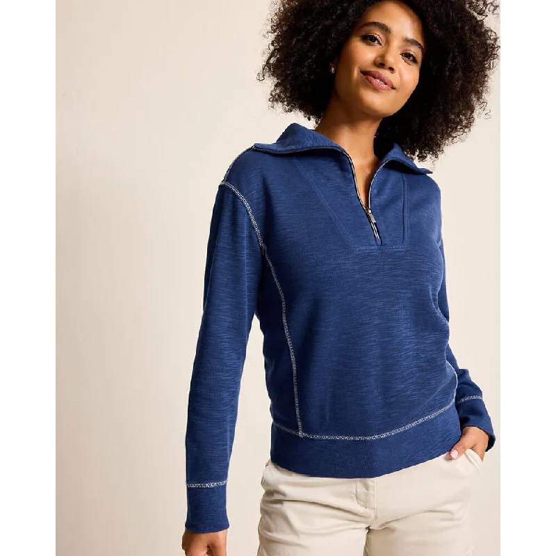 Value Deals Tommy Bahama Women's Tobago Bay Half Zip Sweatshirt - Island Navy*