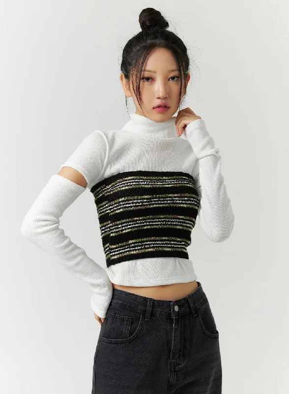 Weekend Deal Stripe Layered Tube Top CD304