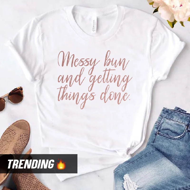 Closeout Deal Messy Bun T-Shirt (MRK X)