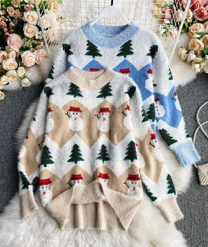 Discount Mania Sweater cute Christmas pattern sweater  059