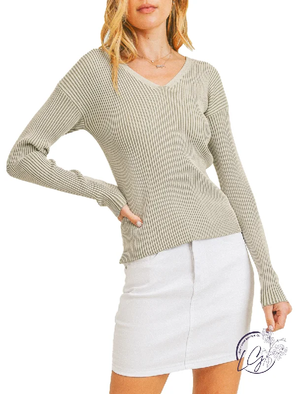 Discount Mania I Mean It Ribbed Crop Sweater